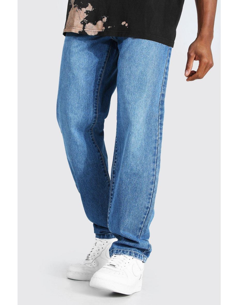 Relaxed Fit Rigid Jeans - mid blue