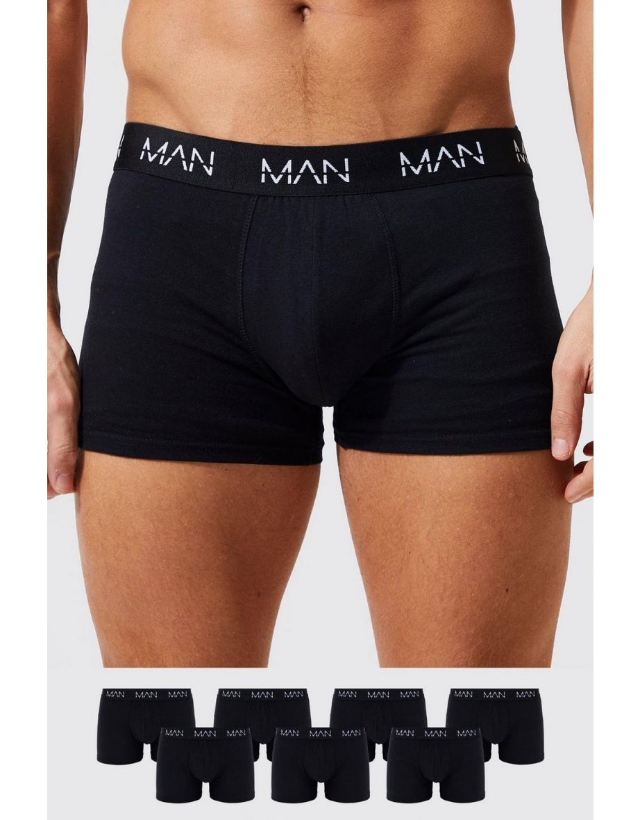 7 Pack Man Trunks - black