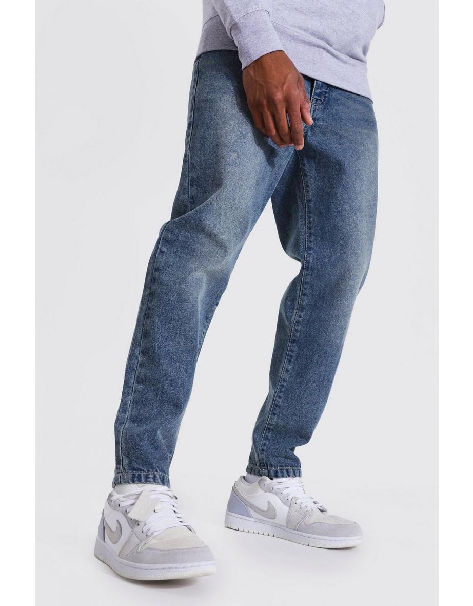 Tapered Fit Rigid Jeans - vintage blue
