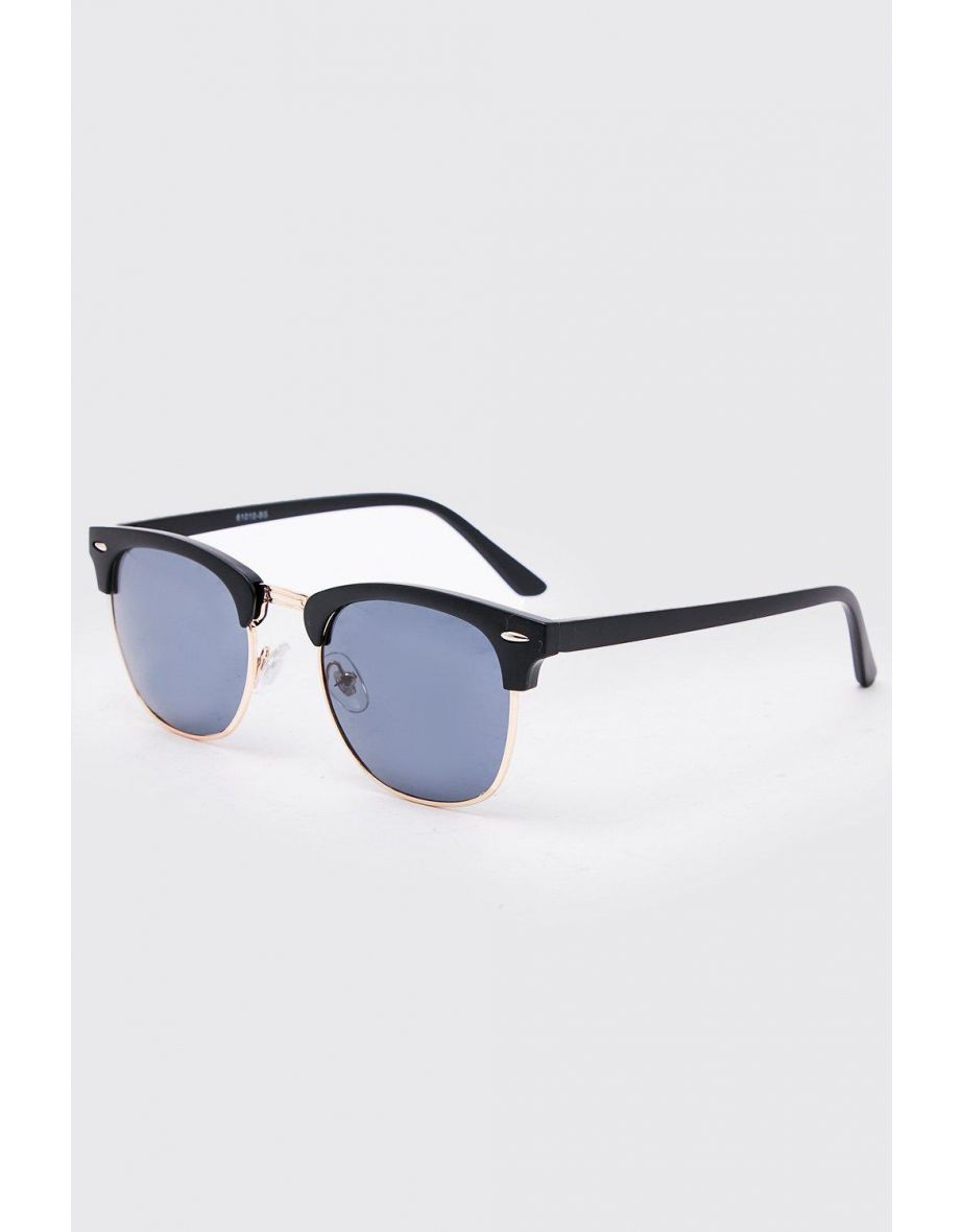 Recycled Retro Round Sunglasses - black