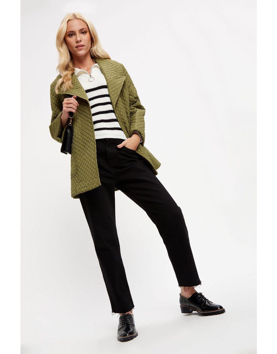 Short Quilt Wrap Coat