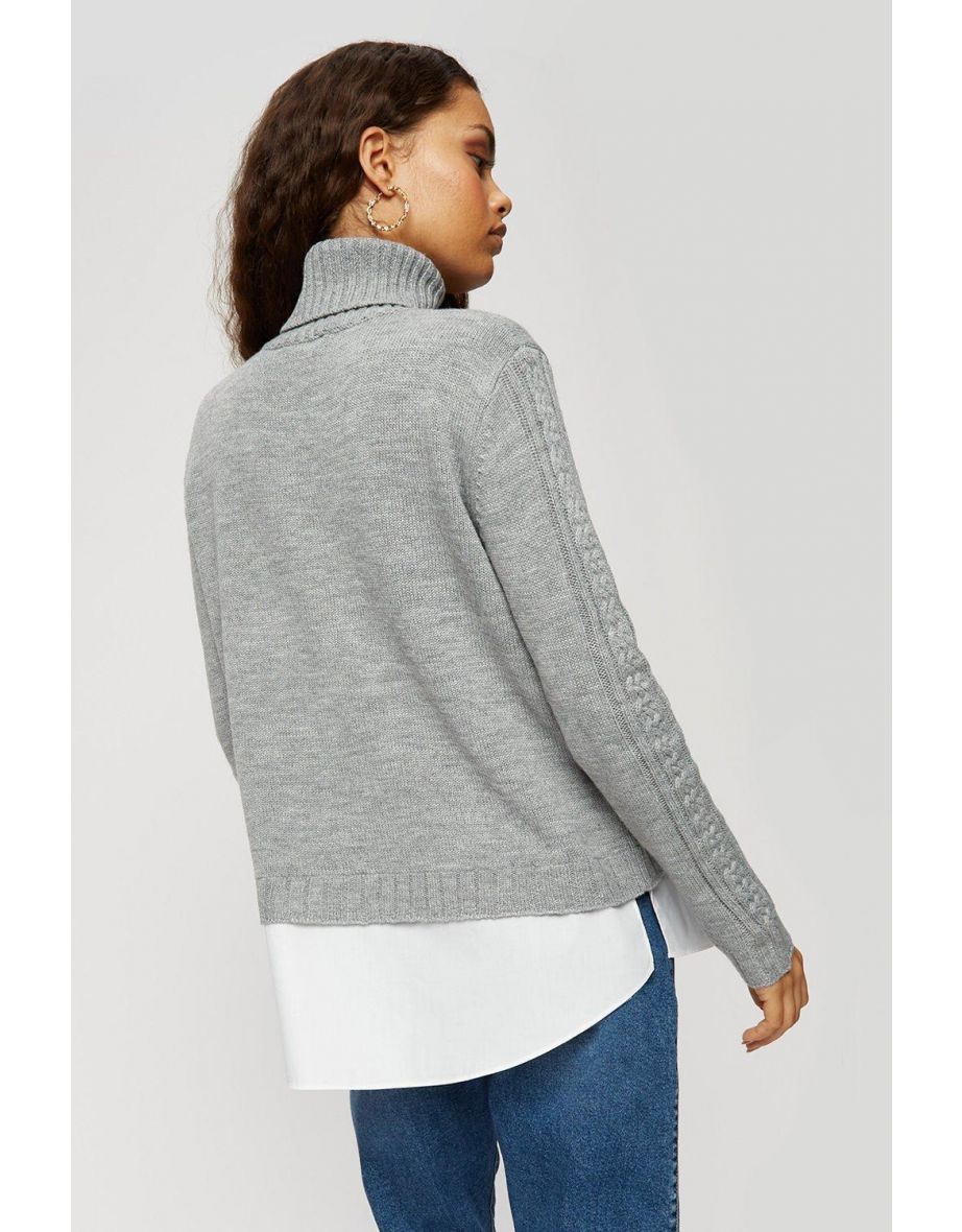 Petite Cable Shirt 2 In 1 - 2