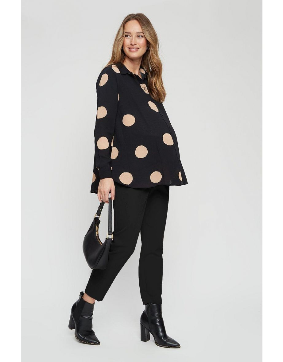Maternity Black Underbump Ankle Grazer