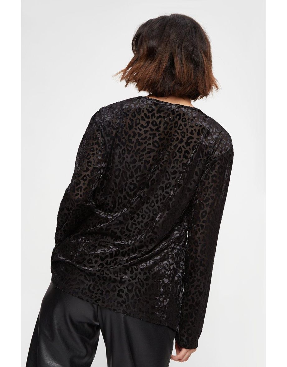 Petite Animal Burnout Kimono - 2