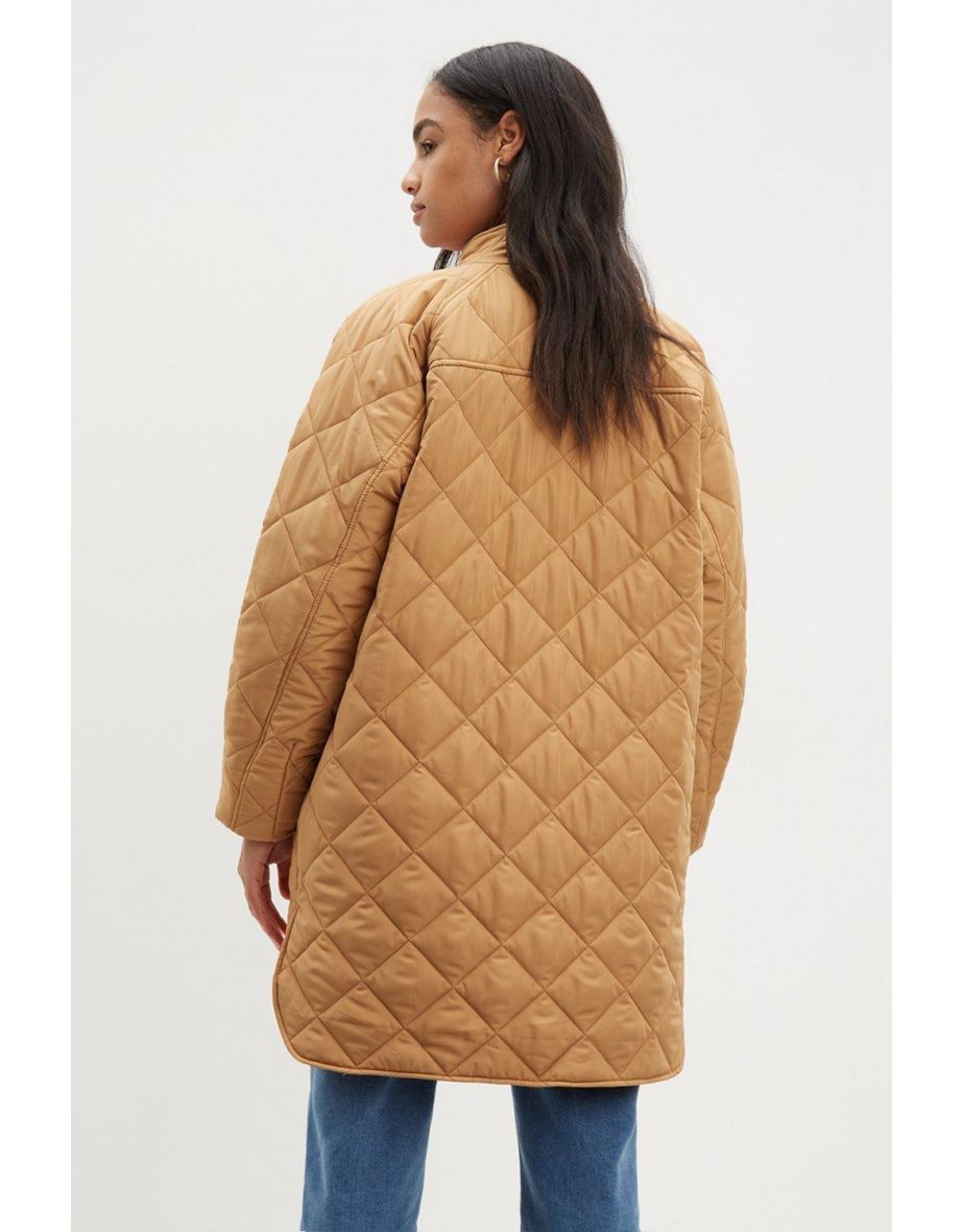 Long Padded Quilt Coat - 2