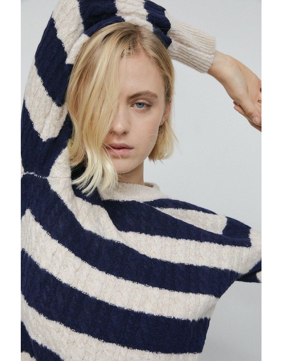 Warehouse cable knit jumper outlet