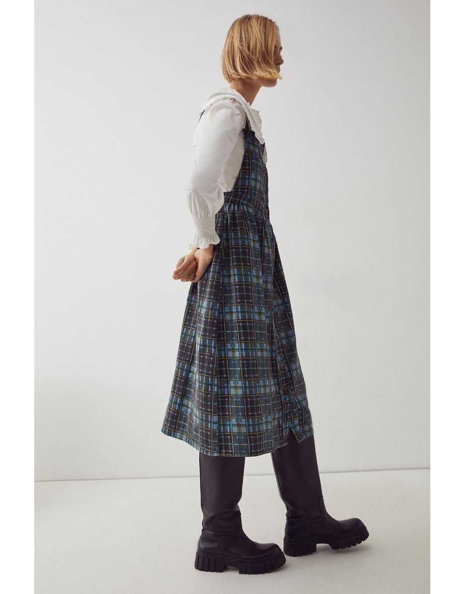 Warehouse denim pinafore dress sales