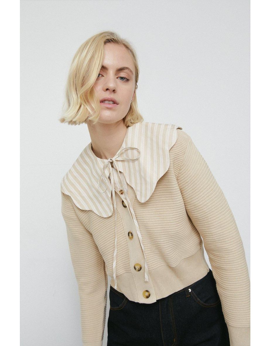 warehouse cropped cardigan