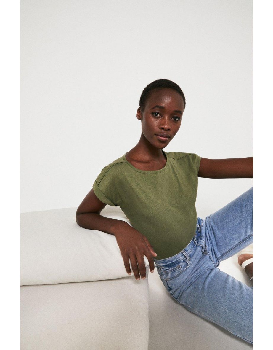 Organic Cotton Casual Slub T-Shirt