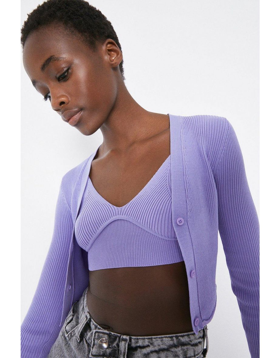 warehouse cropped cardigan