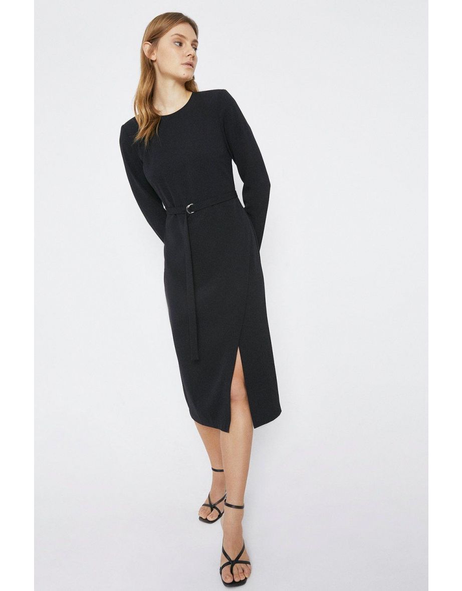 warehouse black shift dress