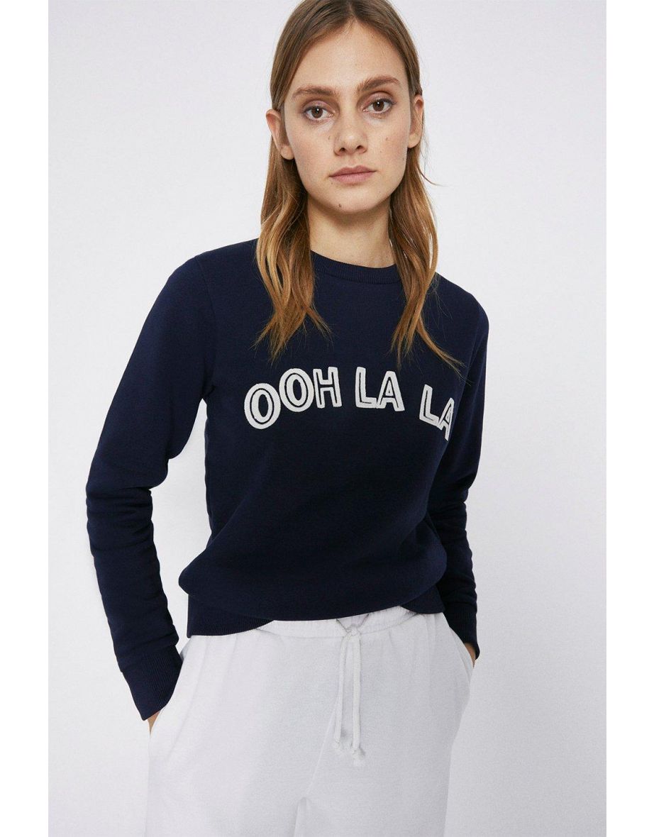 Ohh La La Embroidered Sweat