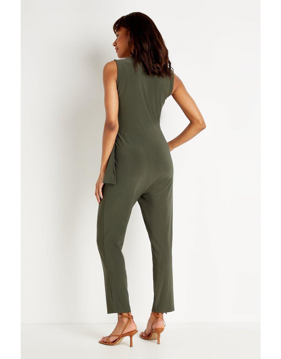 Tall Wrap Tapered Leg Jumpsuit - 2