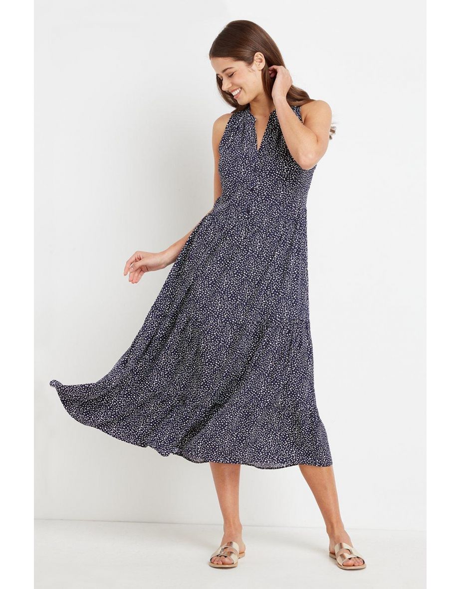 Wallis navy spot dress fashion