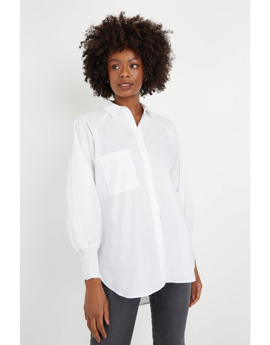 Wallis White Poplin Shirt