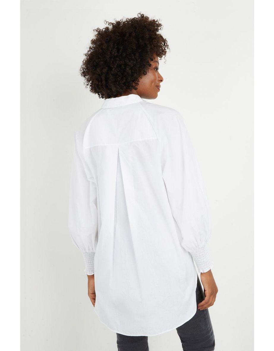 Wallis White Poplin Shirt - 2