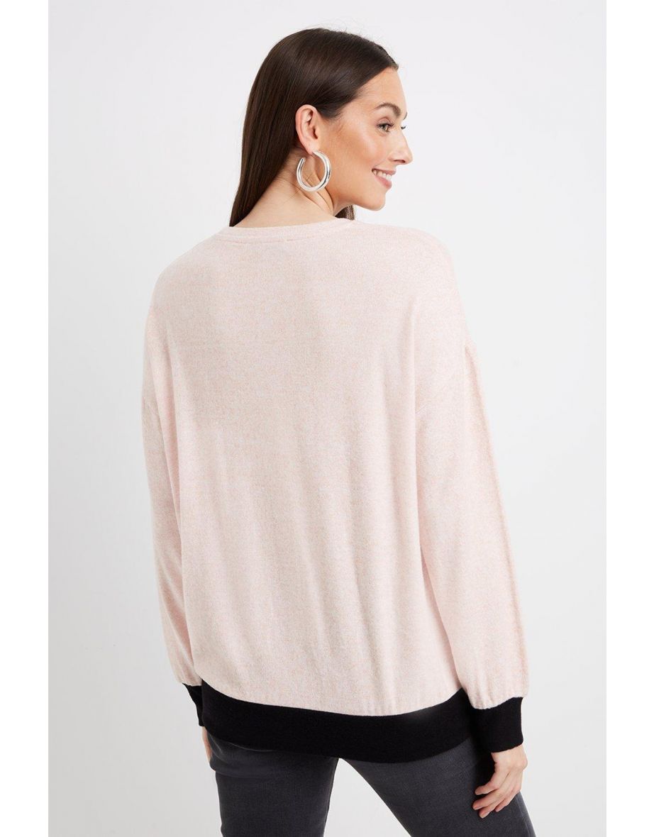 Colour Block Frill Top - 2