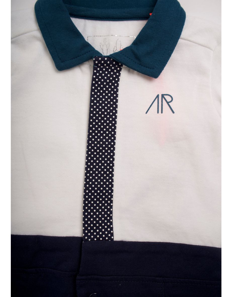 Seb Mr Smart Shirt and Tie Baby Grow - 2