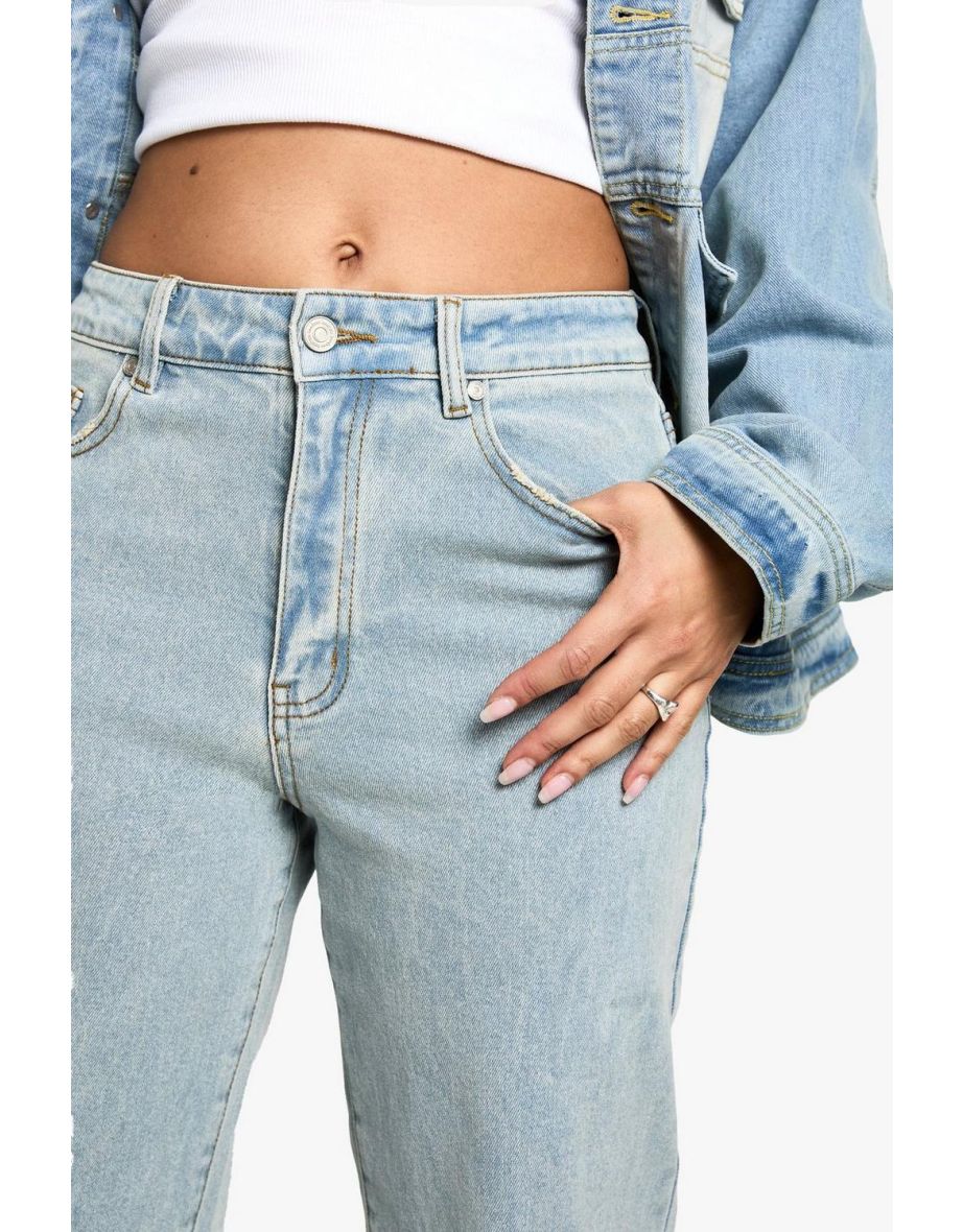 The Loose Straight Jean - bleached blue - 3