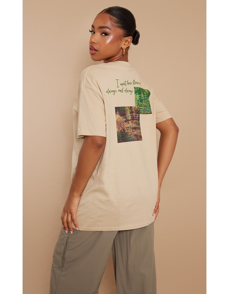 Stone Claude Monet Print T Shirt