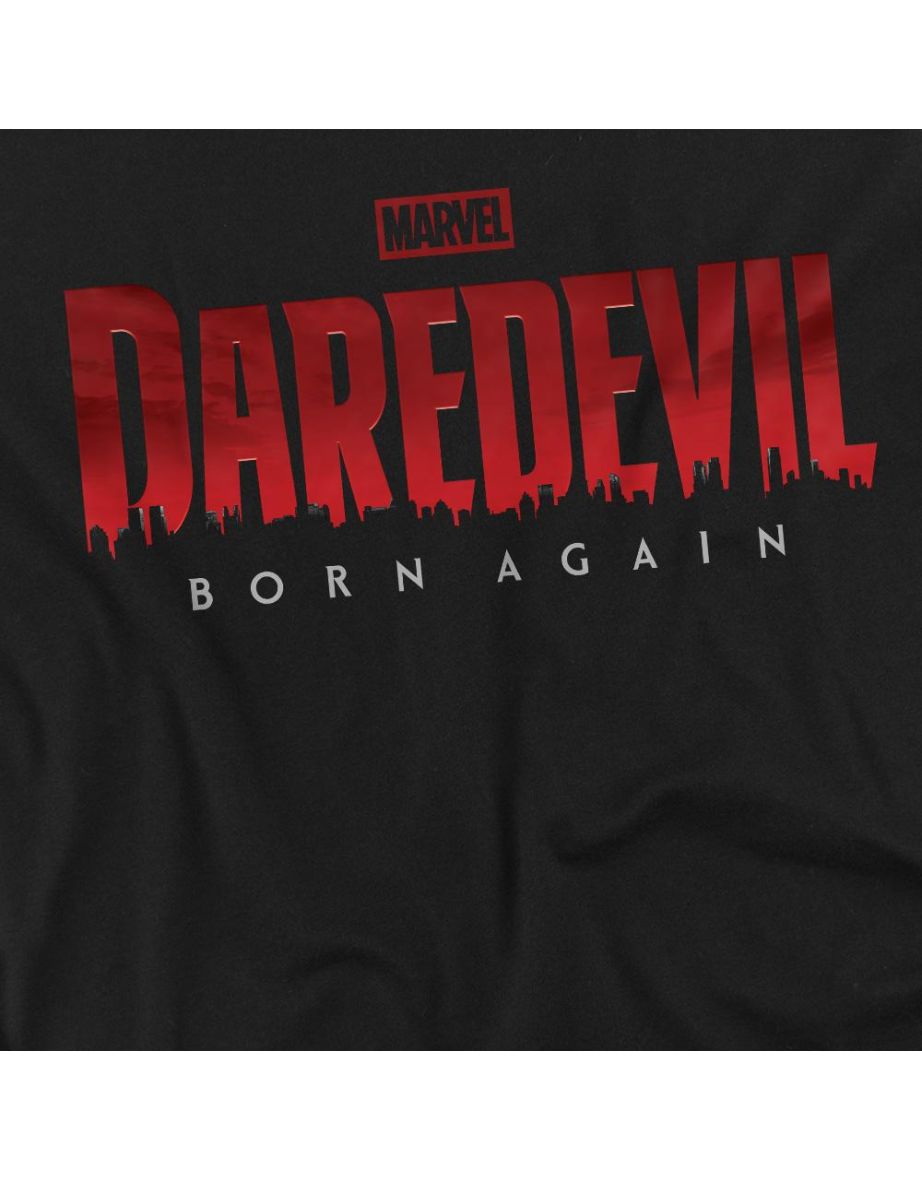 Daredevil  Adult Born Again Logo T-Shirt - Black - 2