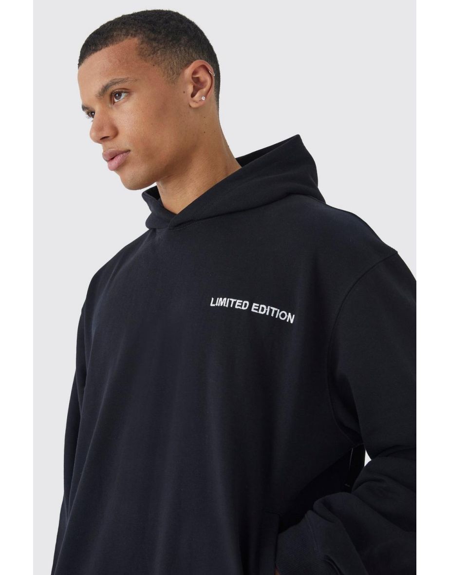 Tall Oversized Boxy Heavyweight Hoodie - black - 2