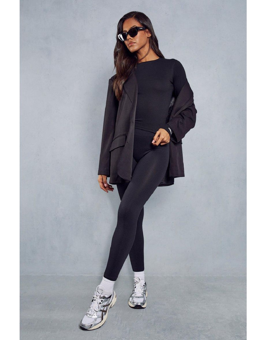 Misspap Long Sleeve Fitted T Shirt - 3