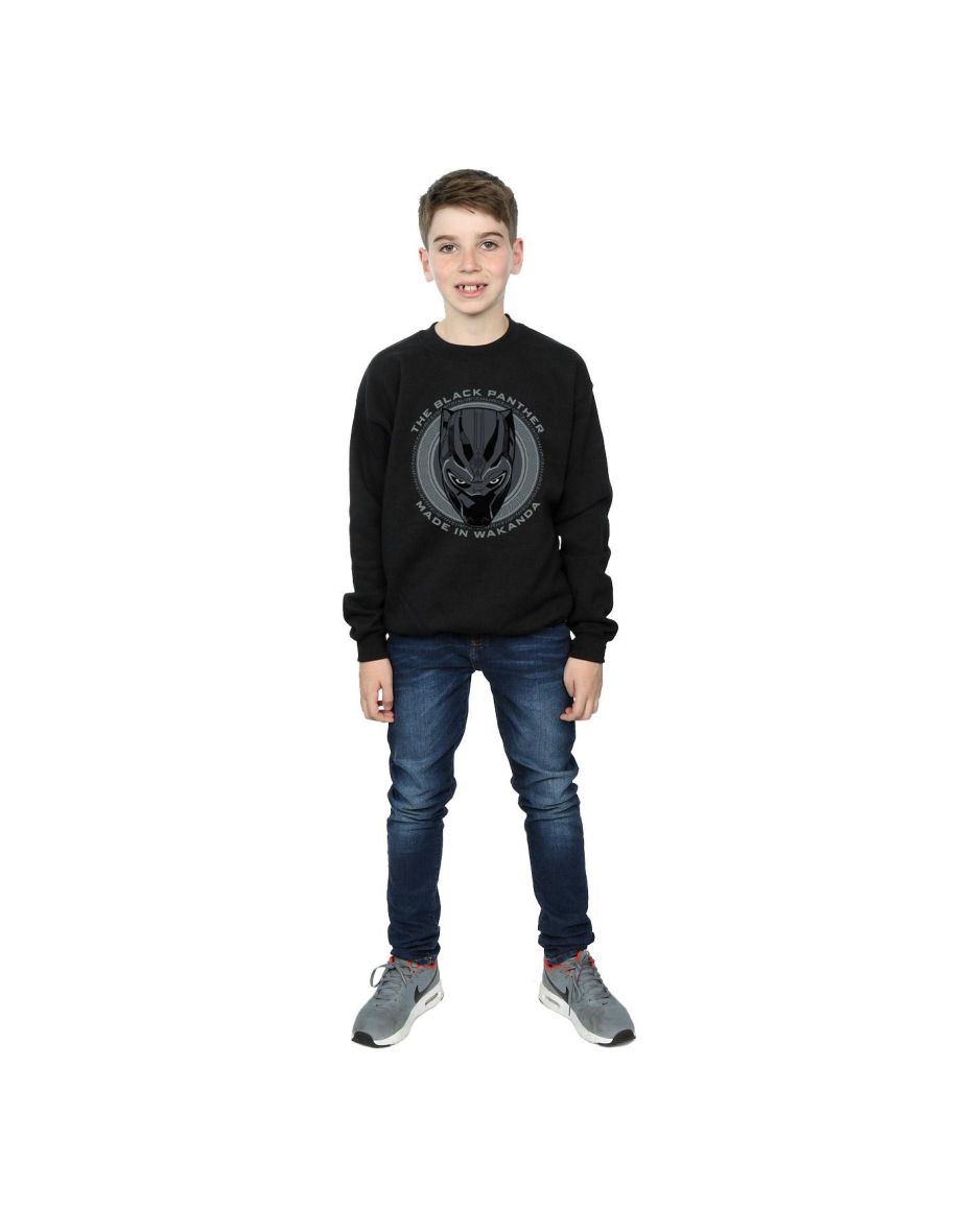Marvel Boys Black Panther Made in Wakanda Sweatshirt - Black