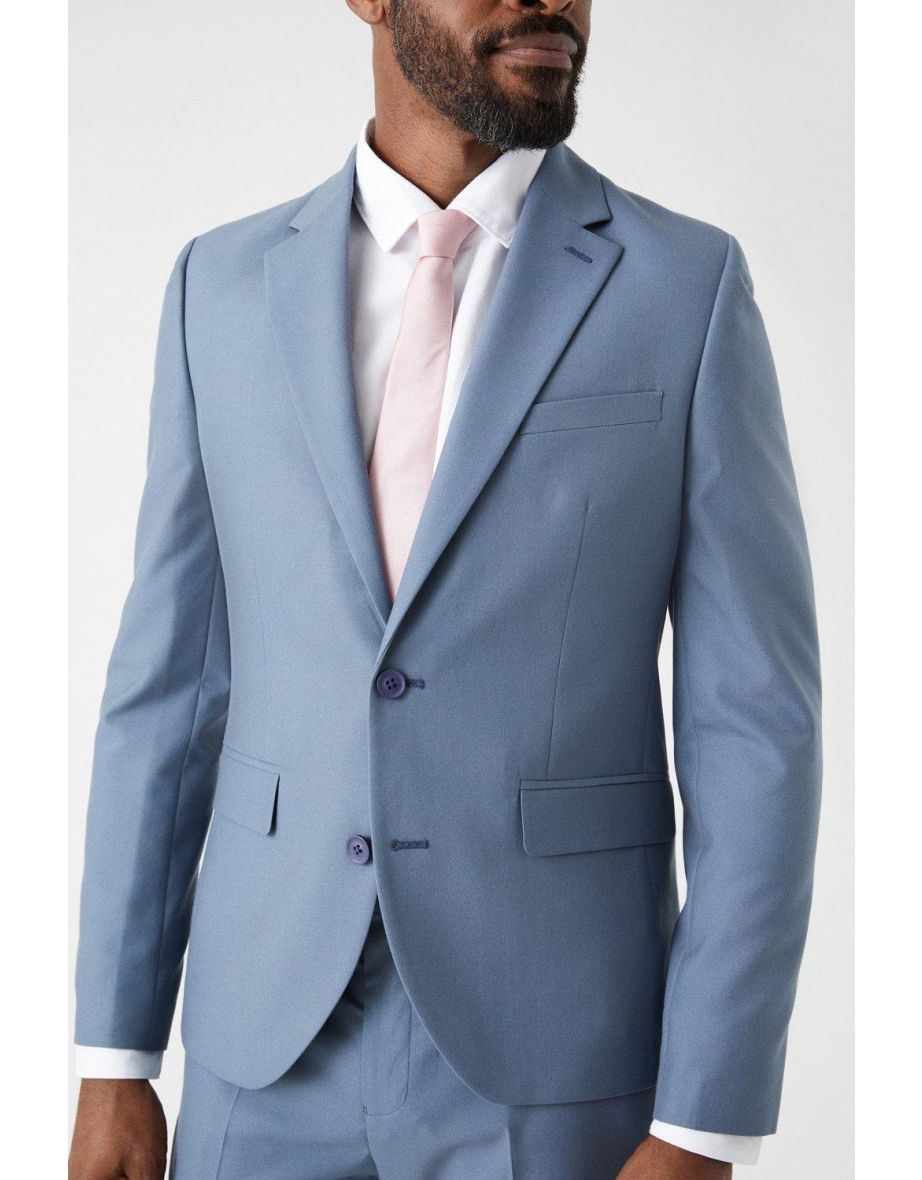 Slim Fit Blue Suit Jacket - 3