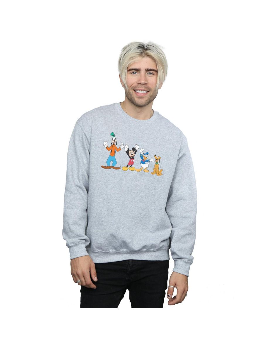 Shop Disney Mens Mickey Mouse Friends Sweatshirt Sports Grey Online in Qatar VogaCloset