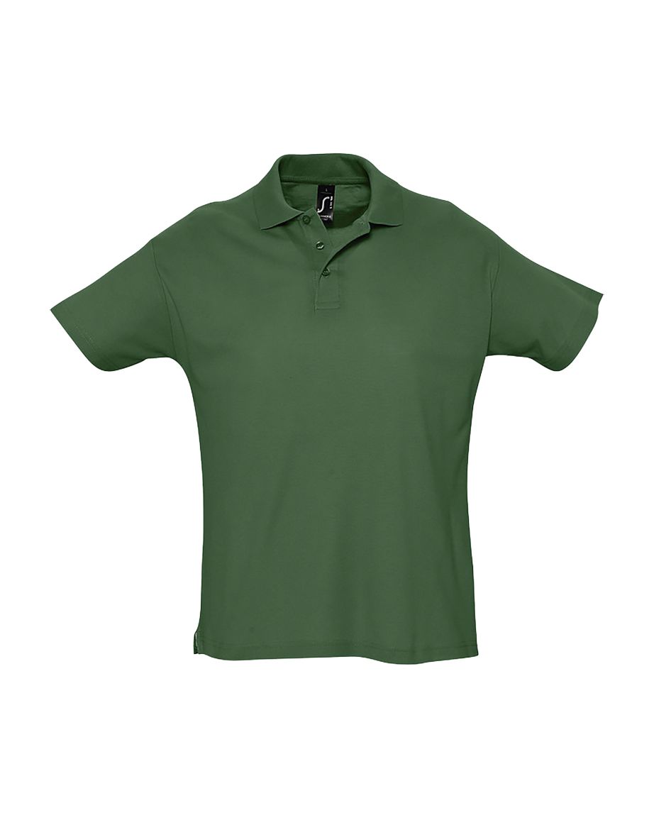SOLS Mens Summer II Pique Short Sleeve Polo Shirt - Forest Green