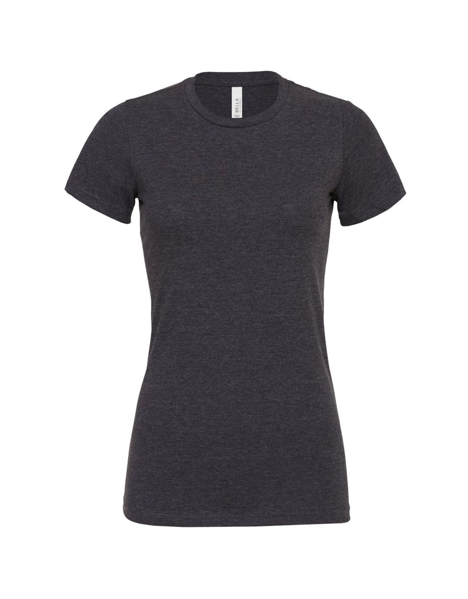 Bella + Canvas Womens/Ladies Heather Jersey Relaxed Fit T-Shirt - Dark Grey