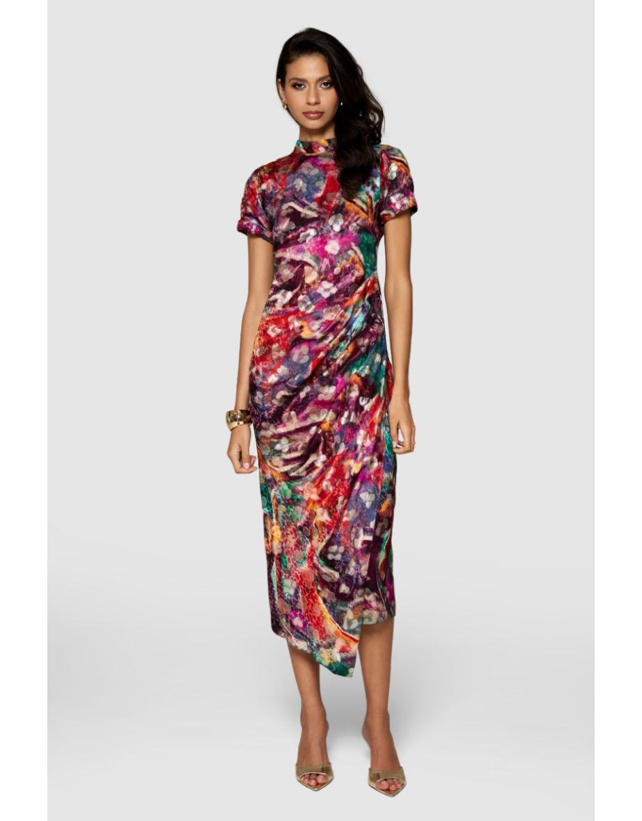Closet London Burgundy Pencil Dress