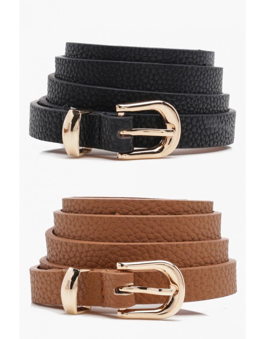 Alice Skinny Belts 2 Pack - tan