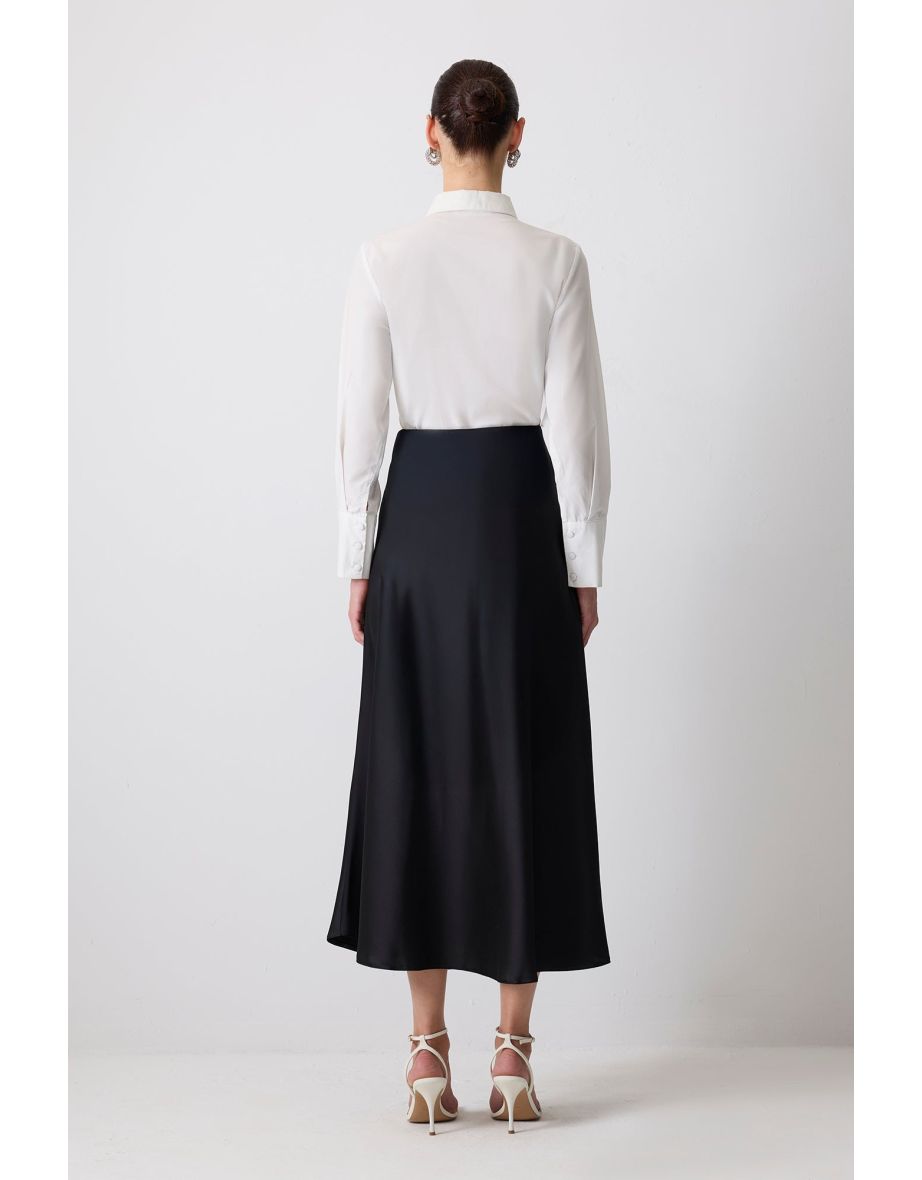BASIC SATIN SKIRT - 3