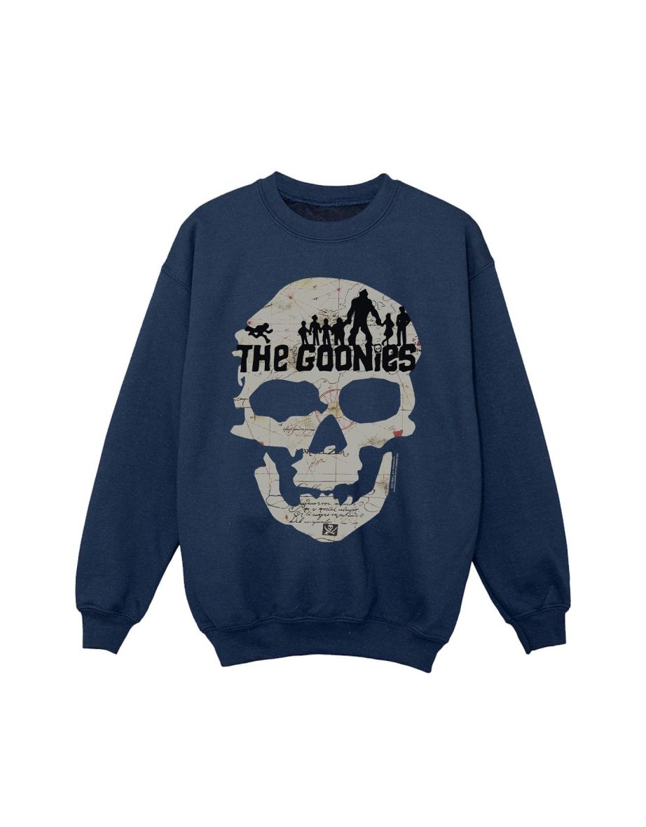 The Goonies Girls Map Skull Sweatshirt - Navy Blue