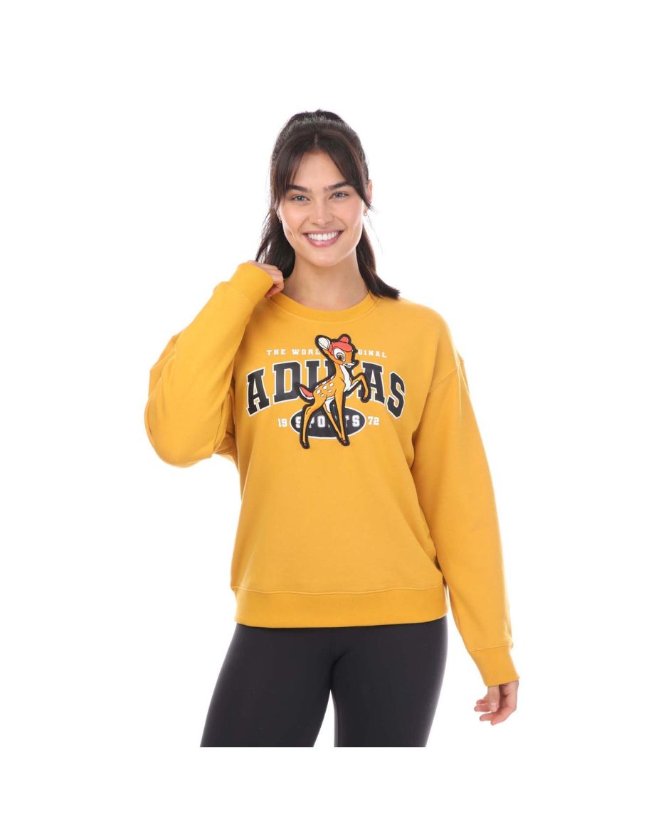 Adidas yellow sweatshirt women's best sale