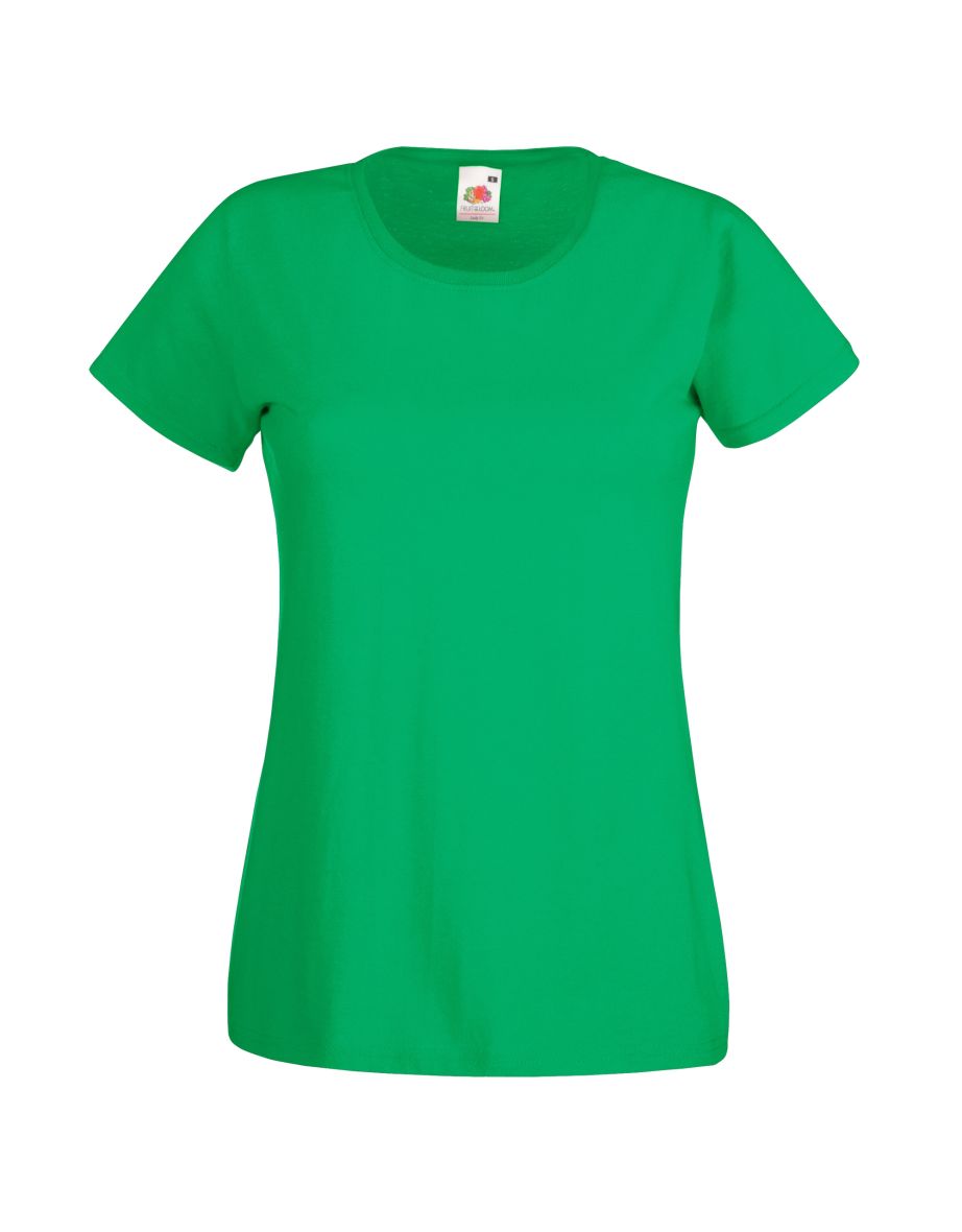 Fruit Of The Loom Ladies/Womens Lady-Fit Valueweight Short Sleeve T-Shirt (Pack Of 5) - Kelly Green