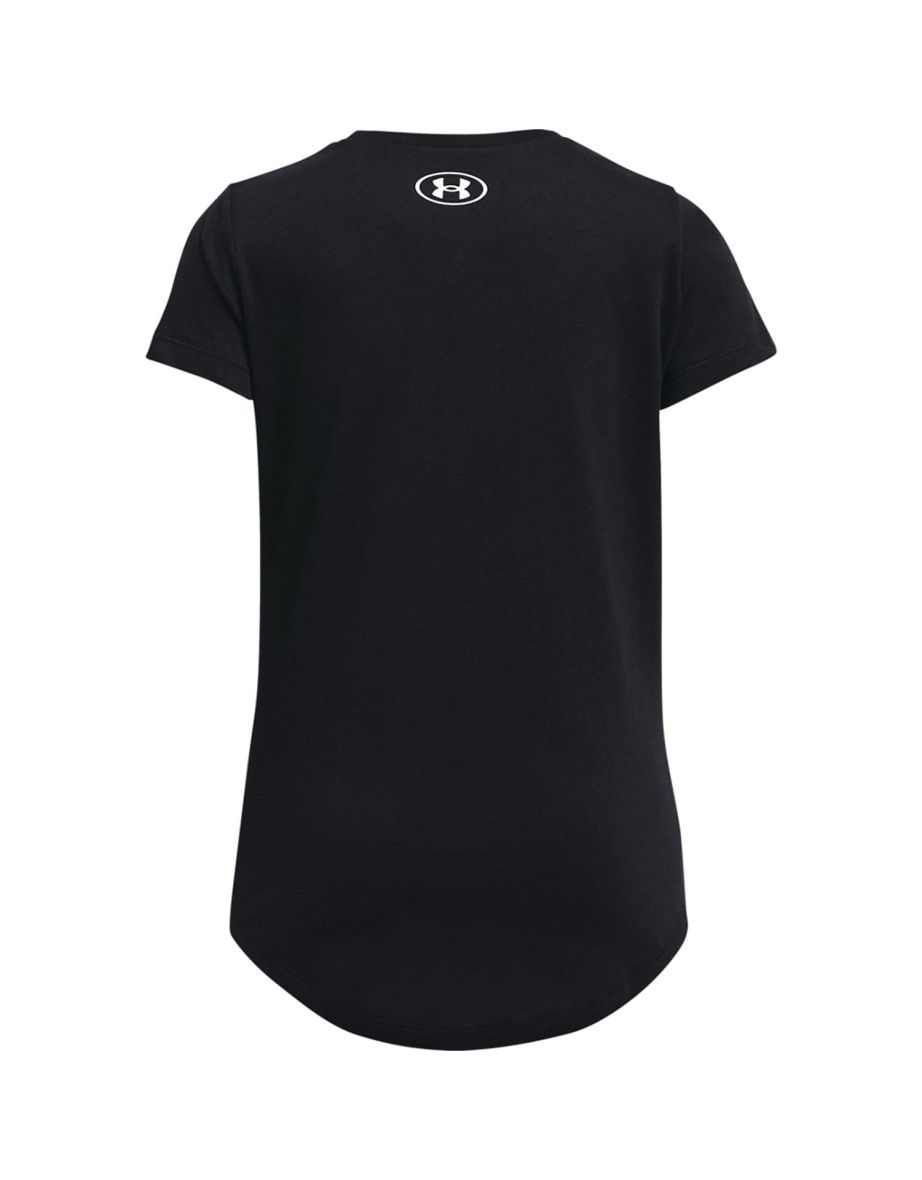 Girl's Under Armour Juniors Sportswear Logo T-Shirt in Black - 1