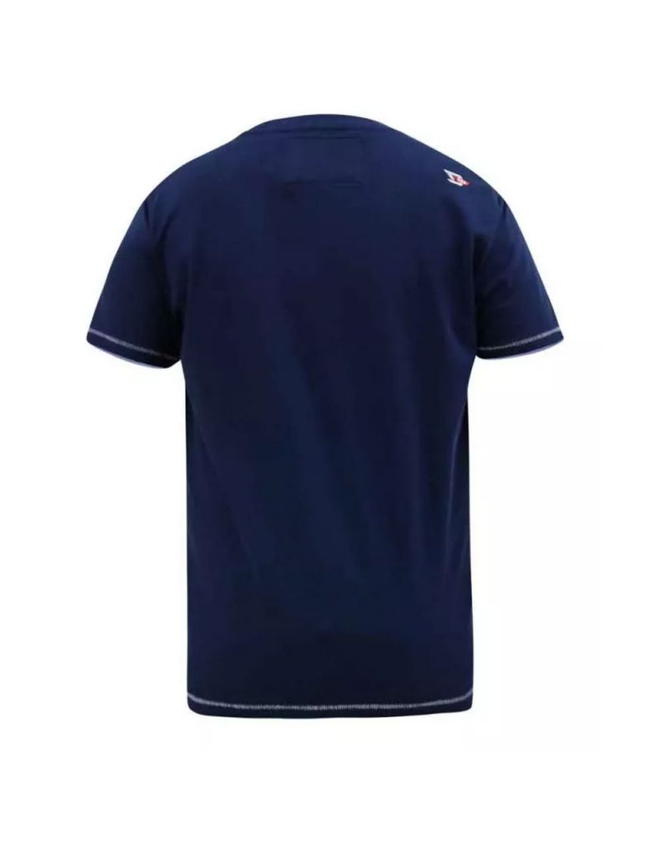 Duke Mens Bronte D555 Kingsize All American Guitar T-Shirt - Navy - 2