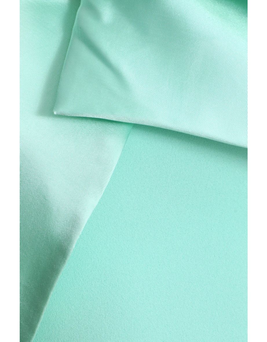 Mint One Shoulder Bow Dress - 5