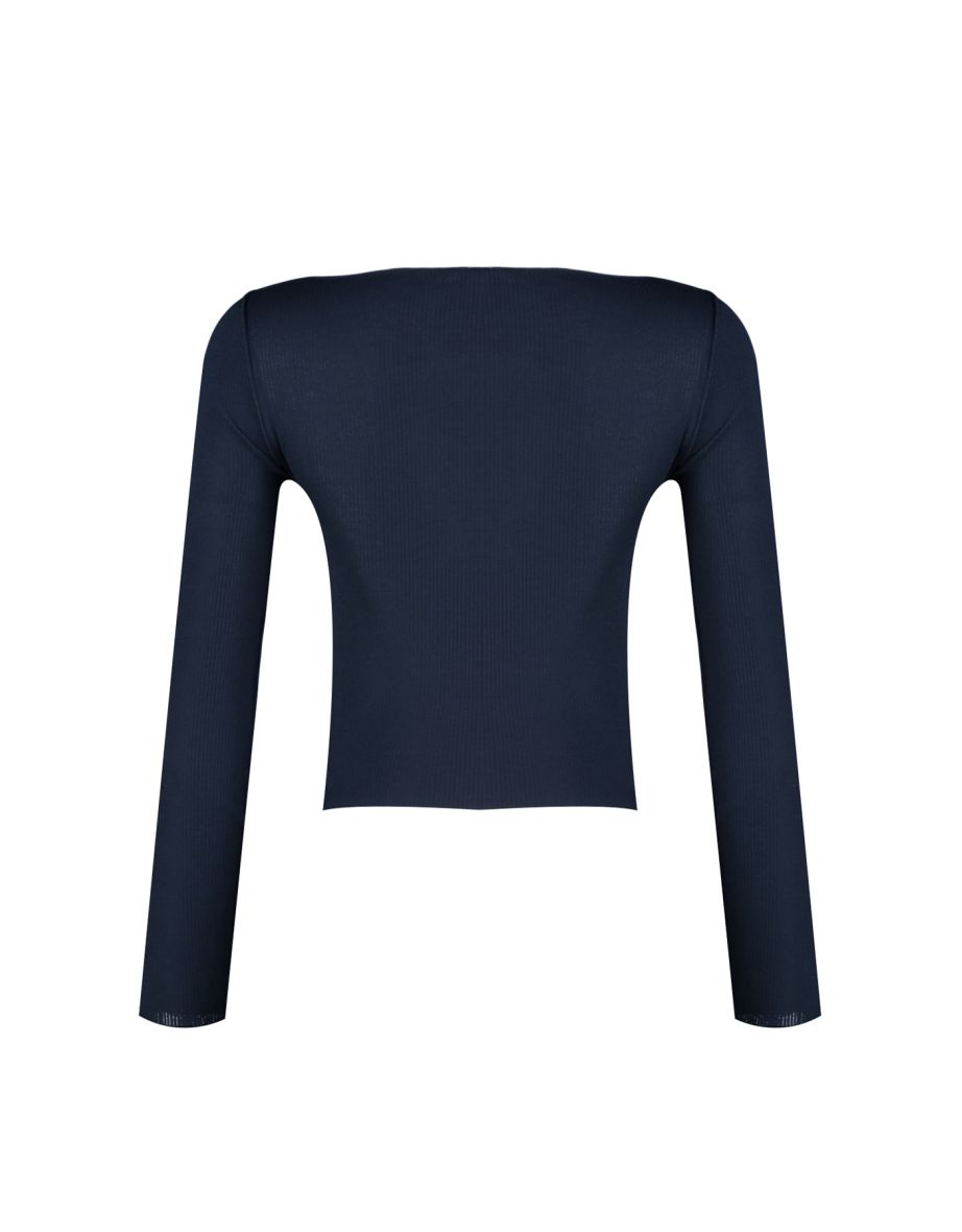 Blouse - Dark blue - Slim fit - 7