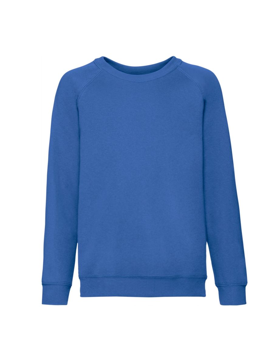 Fruit of the Loom Childrens/Kids Classic Raglan Sweatshirt - Royal Blue
