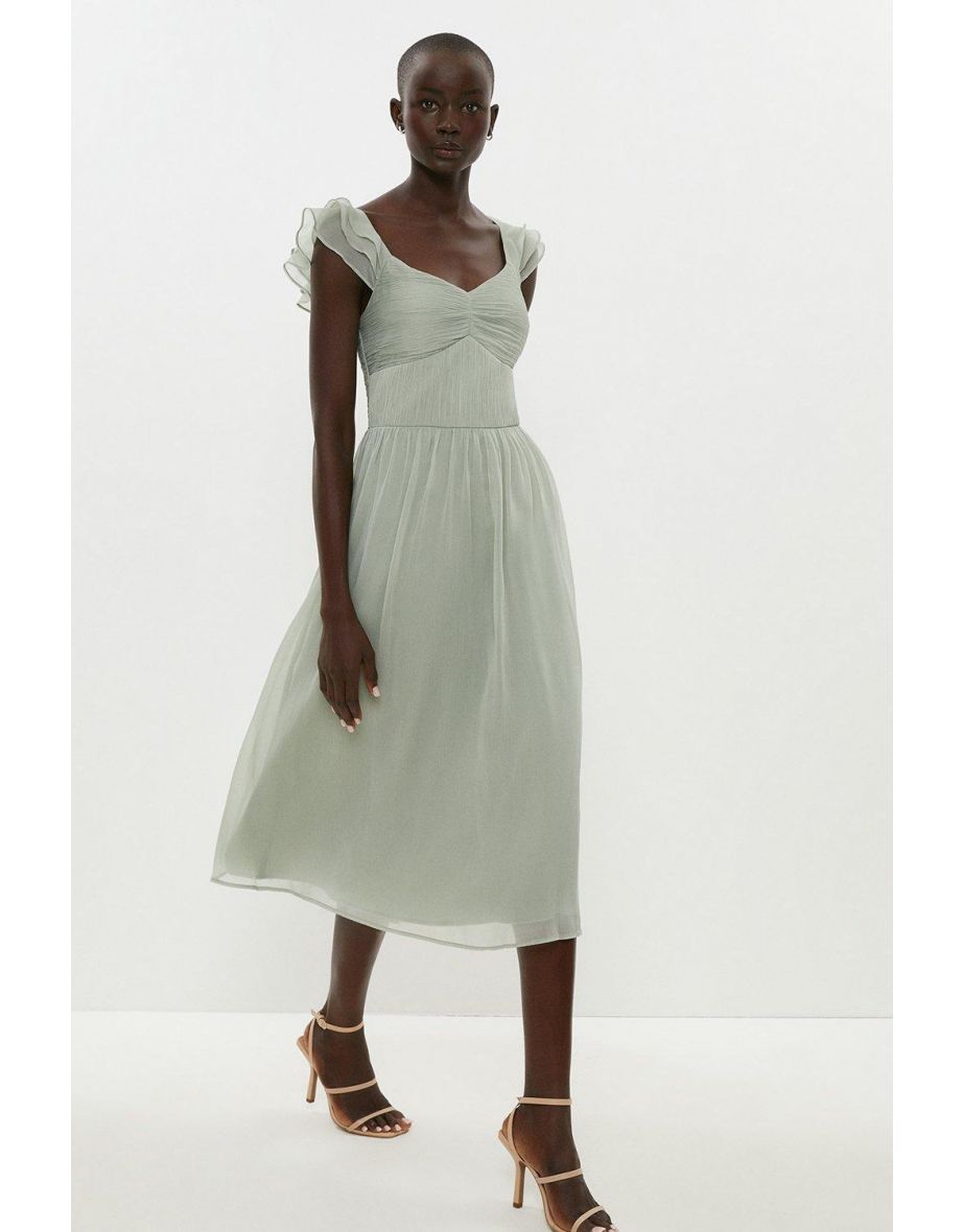 Coast green 2024 ruffle dress