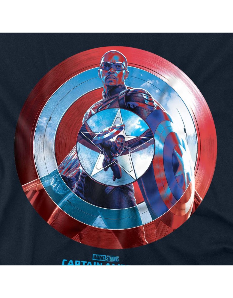 Captain America: Brave New World  Adult Sam Wilson T-Shirt - Navy - 2