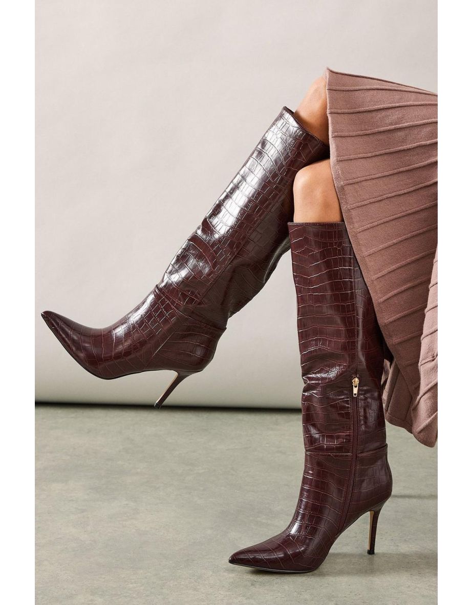 Kenny Stiletto Straight Leg Knee Boots