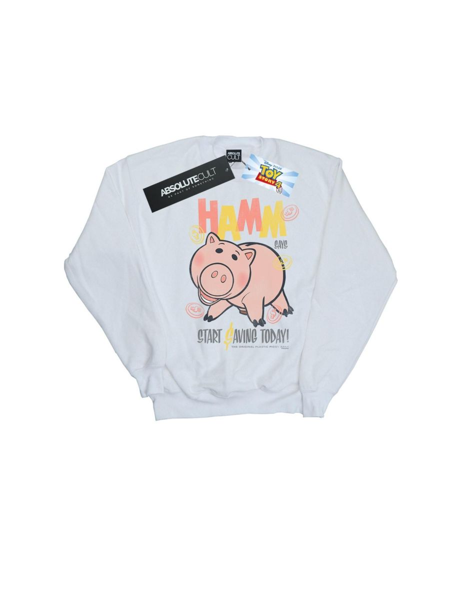 Disney Boys Toy Story 4 Hamm The Piggy Bank Sweatshirt - White - 1