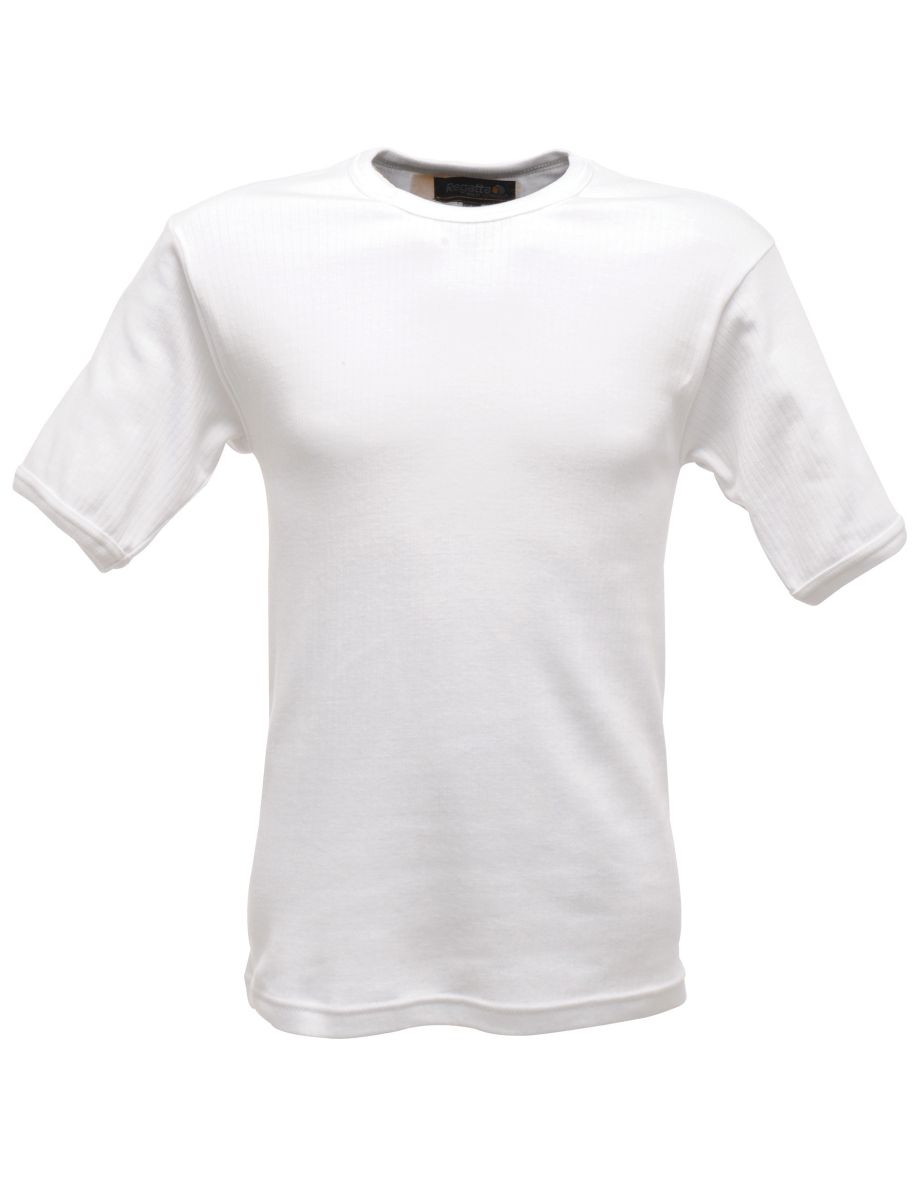 Regatta Mens Thermal Underwear Short Sleeve Vest / T-Shirt - White