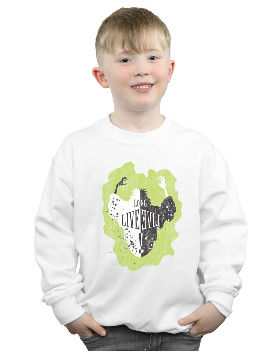 Disney Boys The Descendants Cruella Long Live Sweatshirt - White