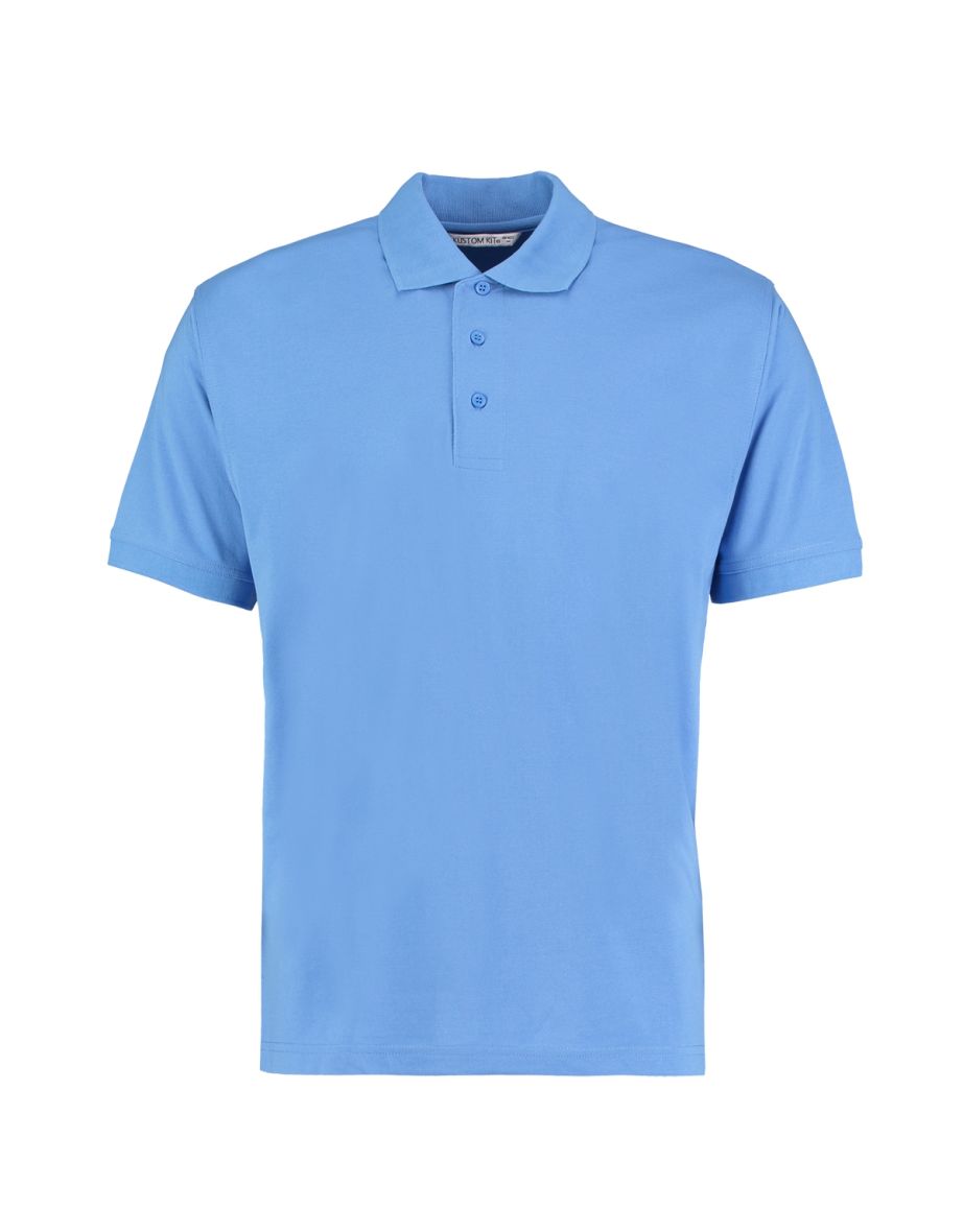 Kustom Kit Mens Klassic Superwash Short Sleeve Polo Shirt - Mid Blue